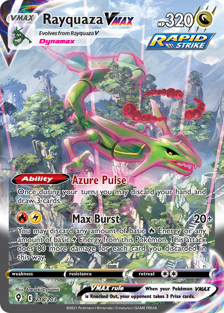 Evolving Skies Rayquaza VMAX #218/203